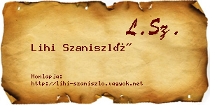Lihi Szaniszló névjegykártya